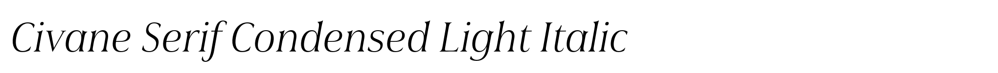 Civane Serif Condensed Light Italic image